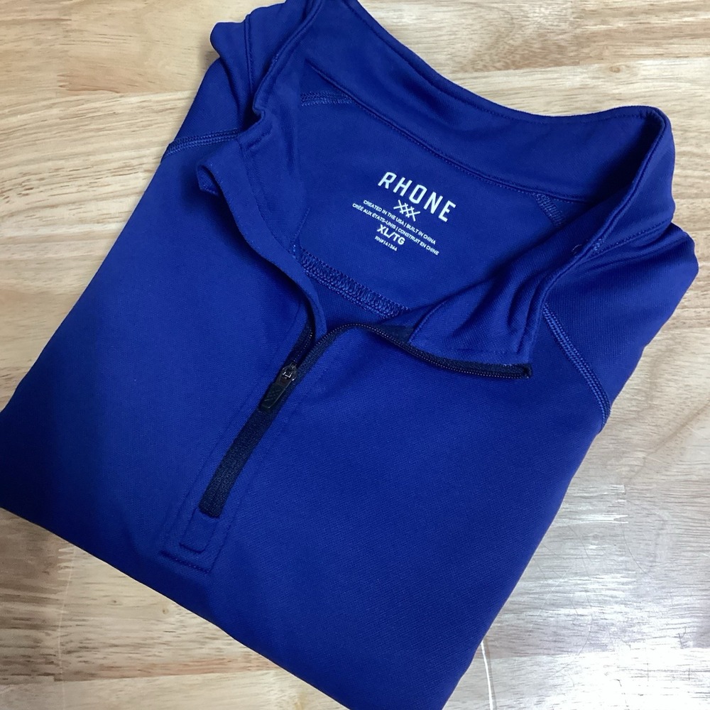 Mens Rhone Session 1/4 Zip Performance Pullover -‎ XL- Navy